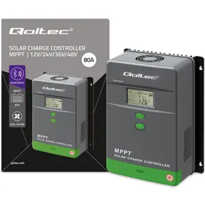 Controlador de carga solar MPPT c/ bluetooth - 12V/24V 80A