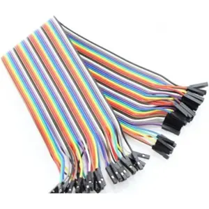 Conjunto de 40 cabos de ligação Jumper Dupont fêmea-fêmea - 200mm