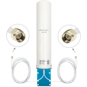 Antena 4G LTE DUAL Omnidirecional 12dBi c/ 2 cabos - IP67