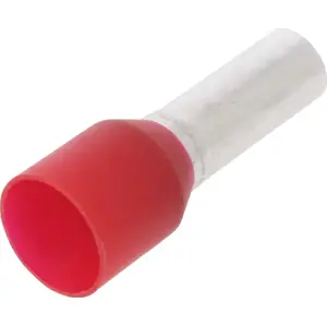 Ponteira isolada para fio 10mm² 12mm vermelha
