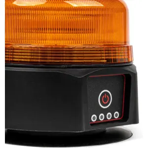 Sinalizador (pirilampo) LED sem fios 15W estroboscópico e rotativo (magnético + ventosa) c/ comando