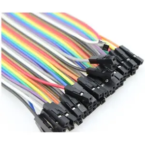 Conjunto de 40 cabos de ligação Jumper Dupont fêmea-fêmea - 200mm