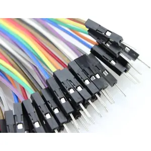 Conjunto de 40 cabos de ligação Jumper Dupont macho-macho - 200mm