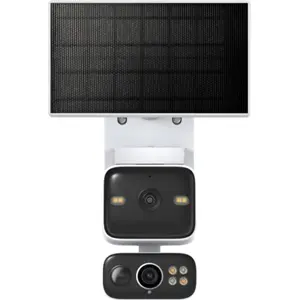 Câmara IP (Wi-Fi) lente dupla (6+2.53mm) 2K Pan/Tilt c/ Painel Solar - IP65