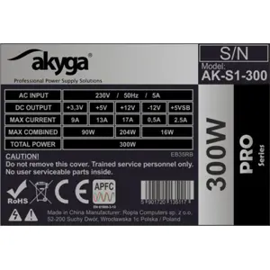 Fonte Alimentação SFX 300W - 2x SATA 2x Molex PFC FAN 8cm