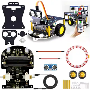 Kit de mini coche robot inteligente - Kit de robot STEM V2.0 para Micro:Bit