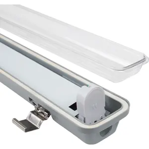 Armadura estanque IP65 1xG13 T8 LED 60cm - cinzento
