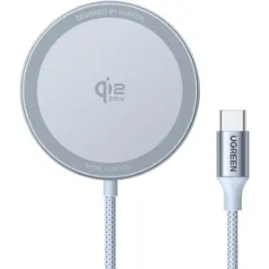 Cargador Qi2 inalámbrico por inducción magnética compatible con MagSafe 25W