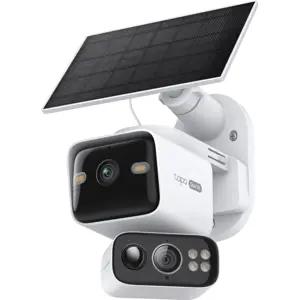Câmara IP (Wi-Fi) lente dupla (6+2.53mm) 2K Pan/Tilt c/ Painel Solar - IP65