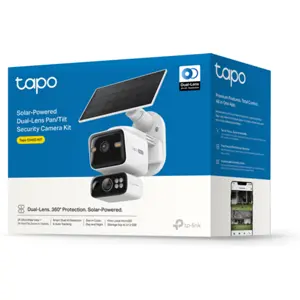 Câmara IP (Wi-Fi) lente dupla (6+2.53mm) 2K Pan/Tilt c/ Painel Solar - IP65