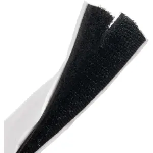 Cinta velcro negra autoadhesiva macho + hembra 20mmx5m