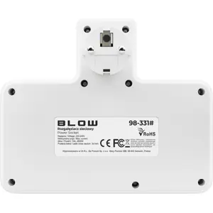 Ficha tripla c/ interruptores individuais e luz de presença