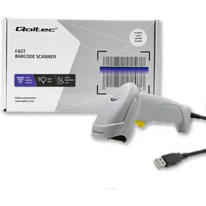 Lector de códigos de barras 1D lineal blanco - USB