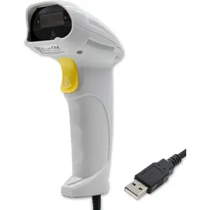 Lector de códigos de barras 1D lineal blanco - USB