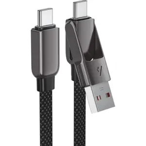 Cabo USB-A + adaptador USB-C ⇿ USB-C 480Mb/s 3A - 1.2m