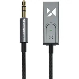 Receptor de Áudio Bluetooth 5.3 c/ Alimentação USB e Saída AUX (Jack 3.5mm)