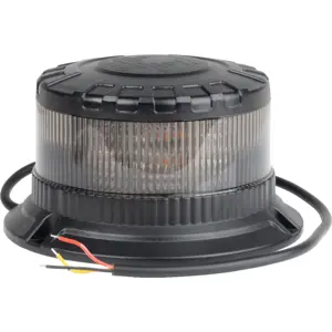 Sinalizador (pirilampo) LED 12V/24V c/ fios SYNC - fixação de parafusos - Laranja (fumado) - IP6K9K - Ø110x77
