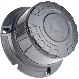 Sinalizador (pirilampo) LED 12V/24V c/ fios SYNC - fixação de parafusos - Laranja (fumado) - IP6K9K - Ø110x77
