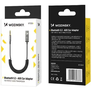 Receptor de Áudio Bluetooth 5.3 c/ Alimentação USB e Saída AUX (Jack 3.5mm)