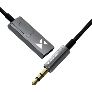 Receptor de Áudio Bluetooth 5.3 c/ Alimentação USB e Saída AUX (Jack 3.5mm)