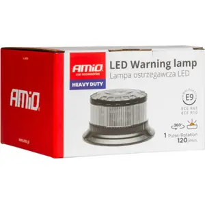 Sinalizador (pirilampo) LED 12V/24V c/ fios SYNC - fixação de parafusos - Laranja (fumado) - IP6K9K - Ø110x77