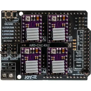 Kit de controlo de CNC c/ Shield CNC 4 Eixos + 4 Drivers DRV8825 para Arduino