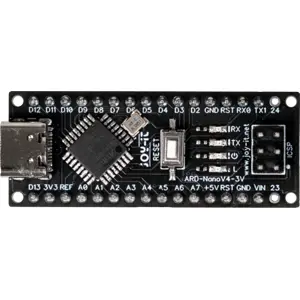 Microcontrolador compatível com Arduino Nano (ATmega328PB) c/ USB-C e lógica comutável 3.3V/5V