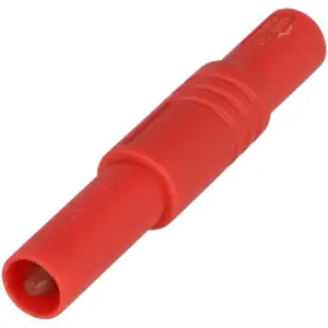 Ficha Banana 4mm macho de soldar - vermelha