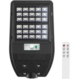Candeeiro de Rua Solar c/ Sensor PIR e Crepuscular + Comando - 4000K 600lm IP54