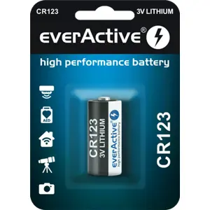 Pilha de lítio CR123A 3.0V 1500mAh