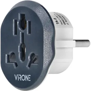 Adaptador de viaje Universal ➝ Schuko (tipo F)