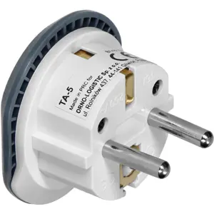 Adaptador de viagem Universal ➝ Schuko (tipo F)