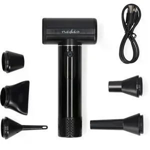 Soprador de ar portátil a bateria 200W 2.500mAh (c/ 5 ponteiras)