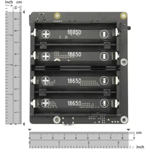 UPS para Raspberry 5.1V 5A c/ suporte de baterias 4×18650