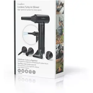 Soprador de ar portátil a bateria 200W 2.500mAh (c/ 5 ponteiras)
