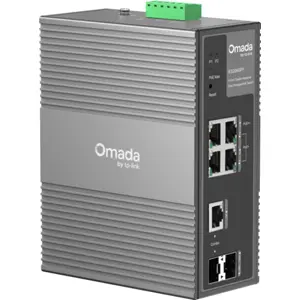 Switch industrial 6P (1x PoE++ / 3x PoE+ / 2x SFP Combo) Gigabit gerenciável p/ calha DIN ou parede
