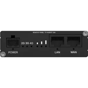 Router industrial 4G LTE Cat4 c/ 2 x portas Ethernet + PoE + WiFi + RS232/RS485