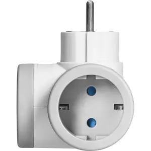 Tomada Schuko dupla c/ USB-A + USB-C 3.4A