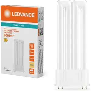 Lâmpada LED tipo PL 2G10 4 pinos 8W (=18W/840)