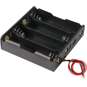 Suporte de pilhas 4x18650 com fios de 130mm