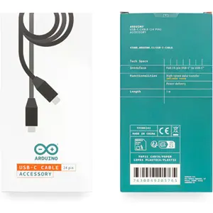 Cabo USB-C <-> USB-C 3.0 60W PD para Arduino (24 pinos) - 1 m