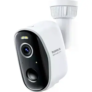 Kit de videovigilância c/ 2 câmaras IP (Wi-Fi) 2K a bateria p/ exterior + HomeStation H1