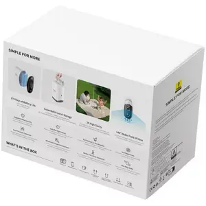 Kit de videovigilância c/ 2 câmaras IP (Wi-Fi) 2K a bateria p/ exterior + HomeStation H1