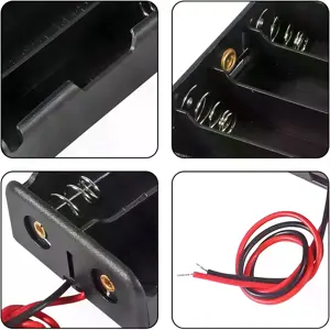 Suporte de pilhas 4x18650 com fios de 130mm