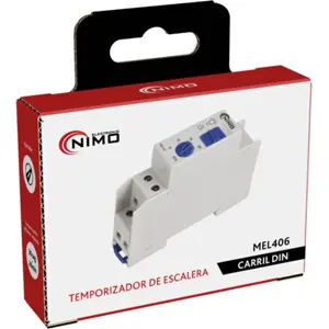 Temporizador de escada p/ calha DIN 16A 230Vac (0,5 a 20 minutos)