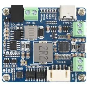 Módulo Controlador de Carga Solar MPPT 6-24V com Saída 5V/3A + Suporte para 3 baterias Li-ion 18650