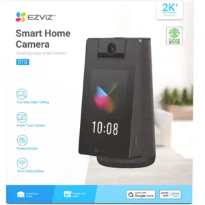 Câmara IP (Wi-Fi) Pan/Tilt 2K+ com Ecrã Tátil 4'' Videochamada e Coluna Bluetooth