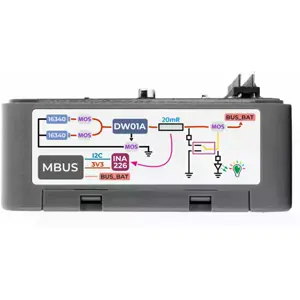 Base de alimentação c/ 2x baterias 700mAh e monitorização INA226