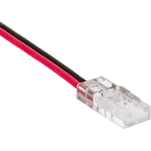 Conector de alimentación con cable SMD/COB 1 color 8mm (2 pines) 12/24V IP20 transparente