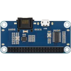 Placa HAT Ethernet 10/100Mbps com HUB USB de 3 Portas para Raspberry Pi